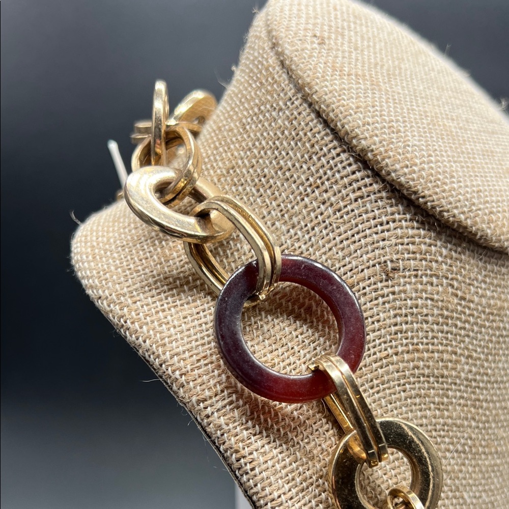 Chunky Tortoiseshell Lucite Link Statement Neckla… - image 3